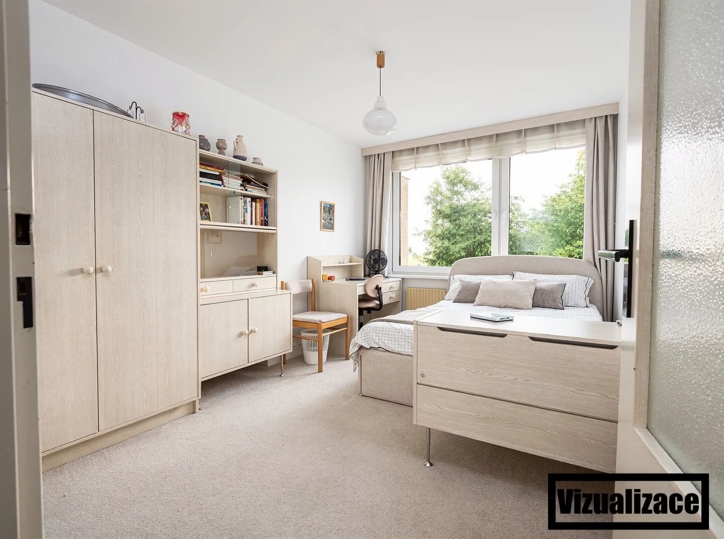 Visualisation: bedroom after renovation