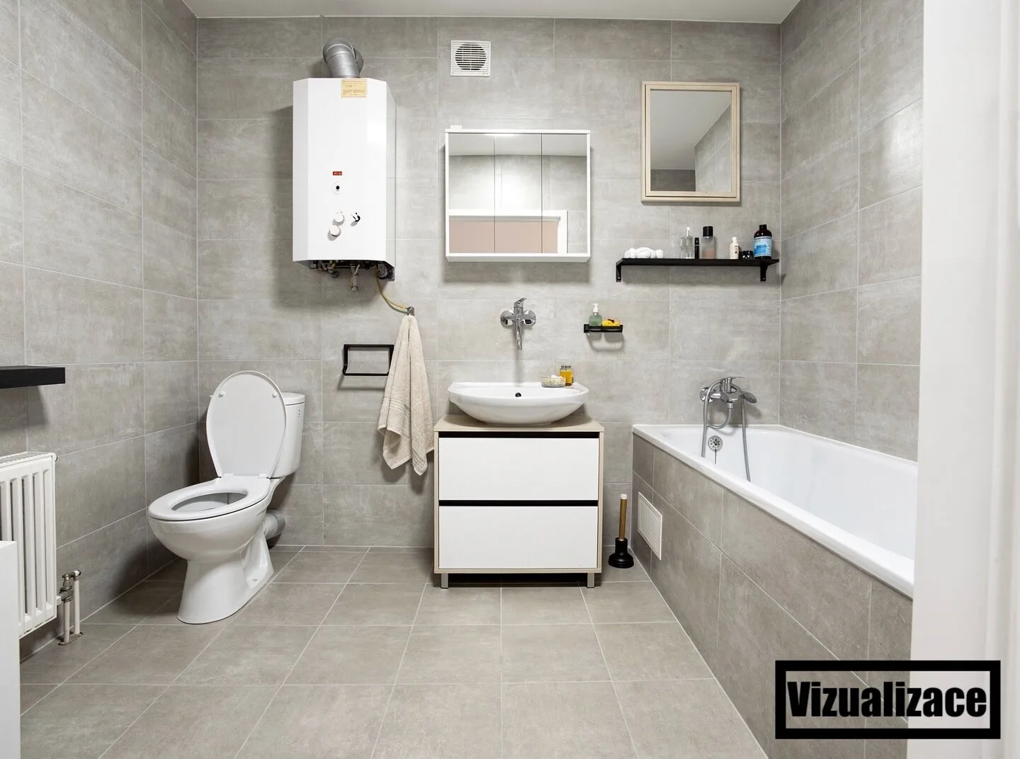 Visualisation: bathroom after renovation