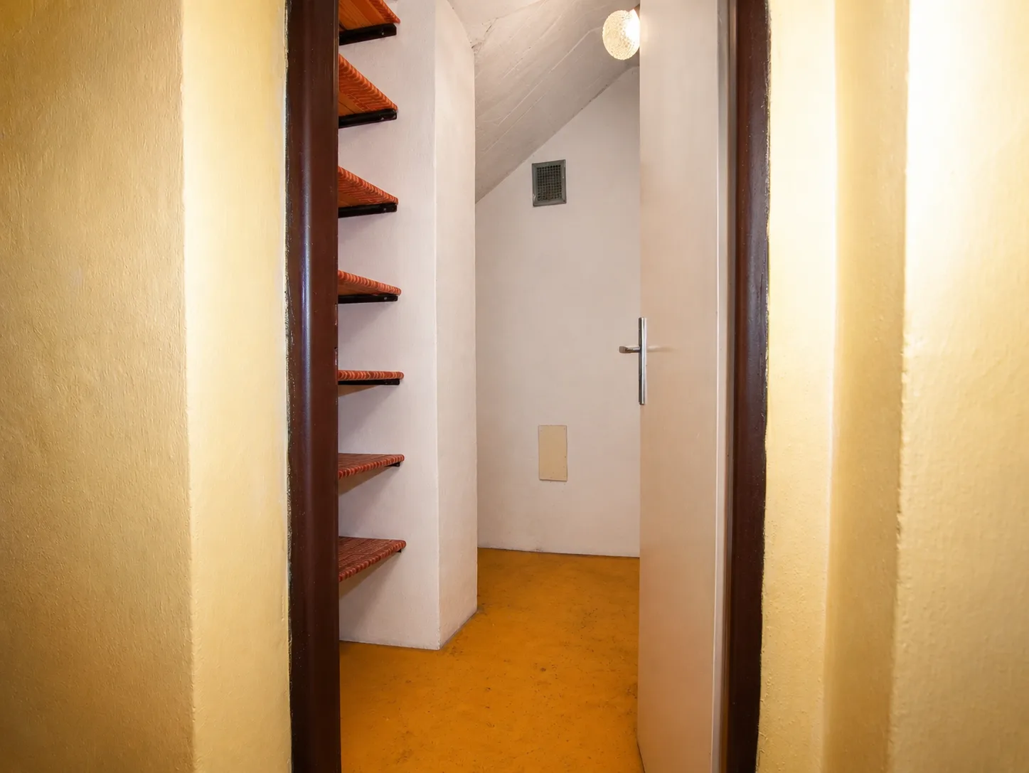 Staircase connecting the basement level