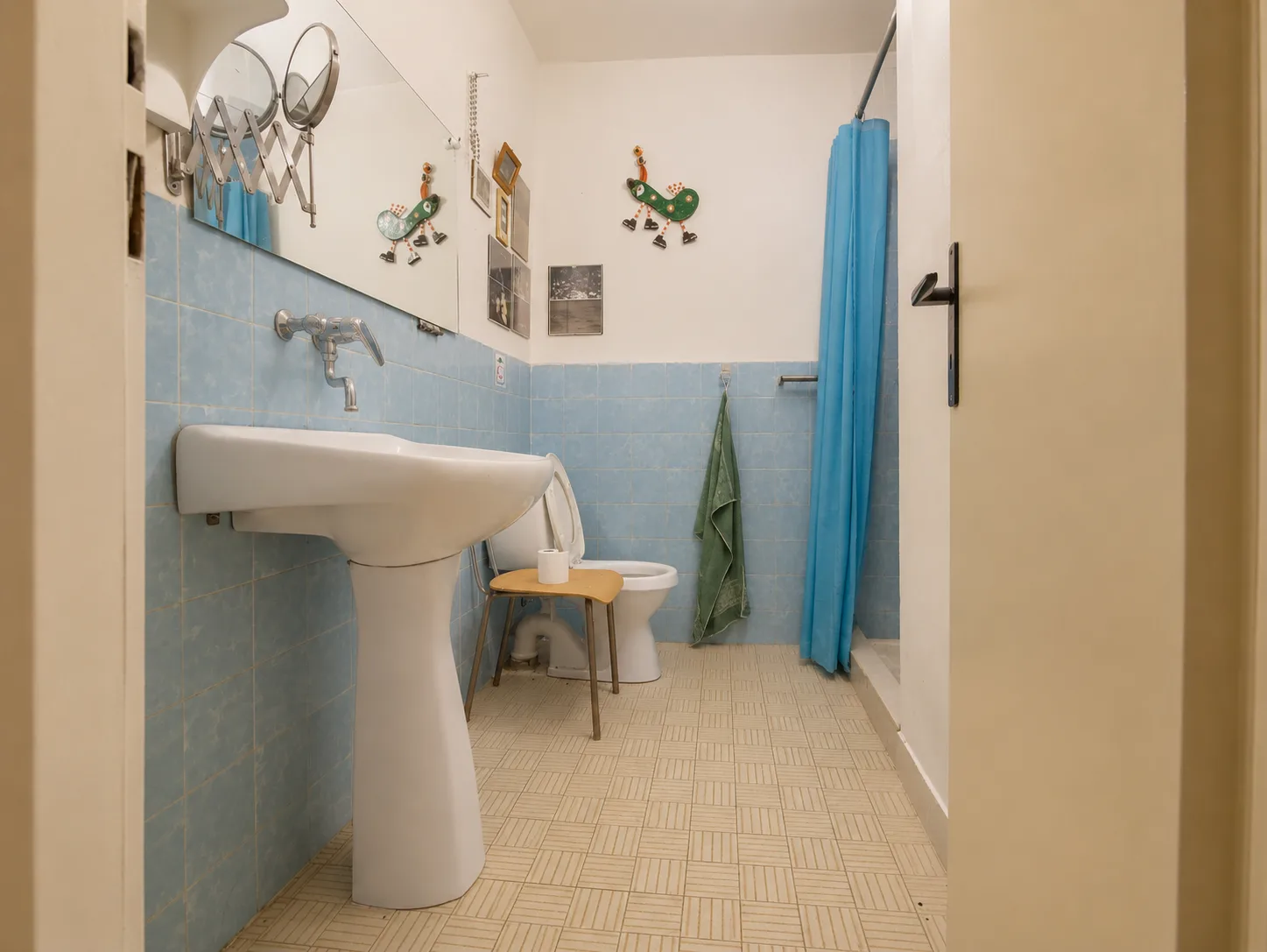 Basement bathroom with shower